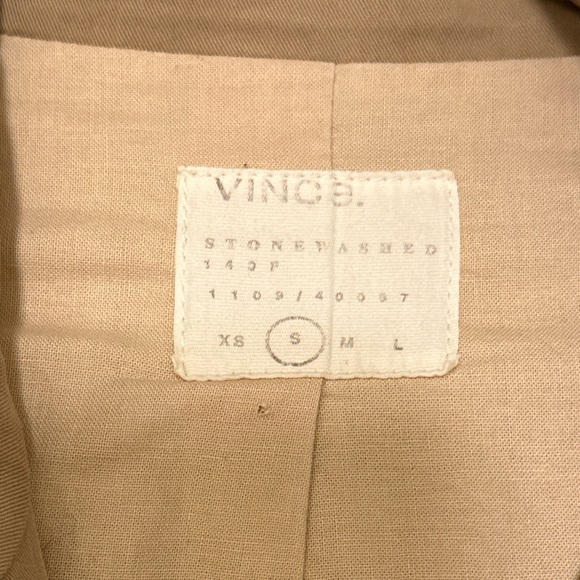 Vince Stonewashed Beige Military Jacket - Picture 4 of 4